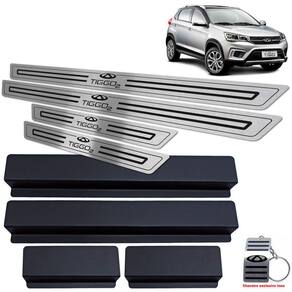 Soleira de Porta Chery Tiggo 2 2019 2020 Preto Baixo Relevo
