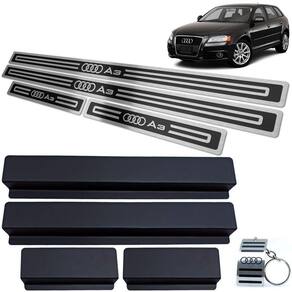 Soleira de Porta Audi A3 2007 A 2013 Preto Em Alto Relevo