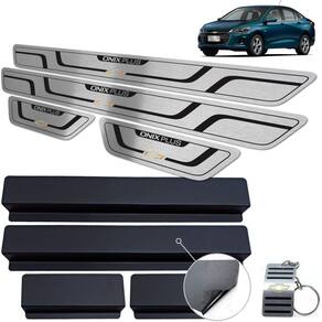 Soleira Chevrolet Onix Plus 2020 Preto Baixo Relevo