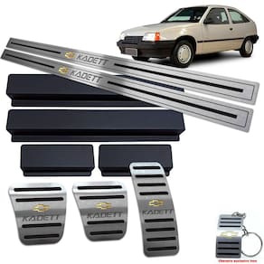 Pedaleira Manual Soleira Preto Baixo Relevo Chevrolet Kadett
