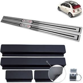 Soleiras Preto Baixo Relevo Fiat 500 Cabrio 2012 A 2015
