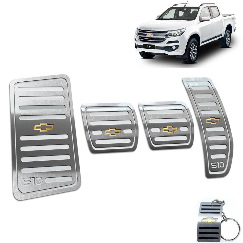 Pedaleiras Com Descanso S10 2017 A 2020 Manual Prata