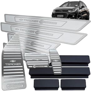 Descanso Pedaleira Soleira Chevrolet Tracker Midnight Prata
