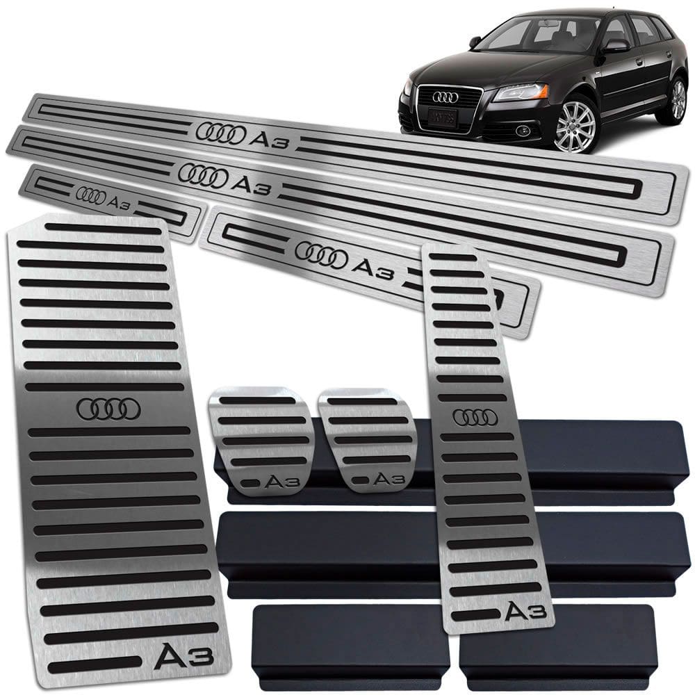 Soleira Pedaleira Descanso Audi A3 2007 A 2013 Manual Preto