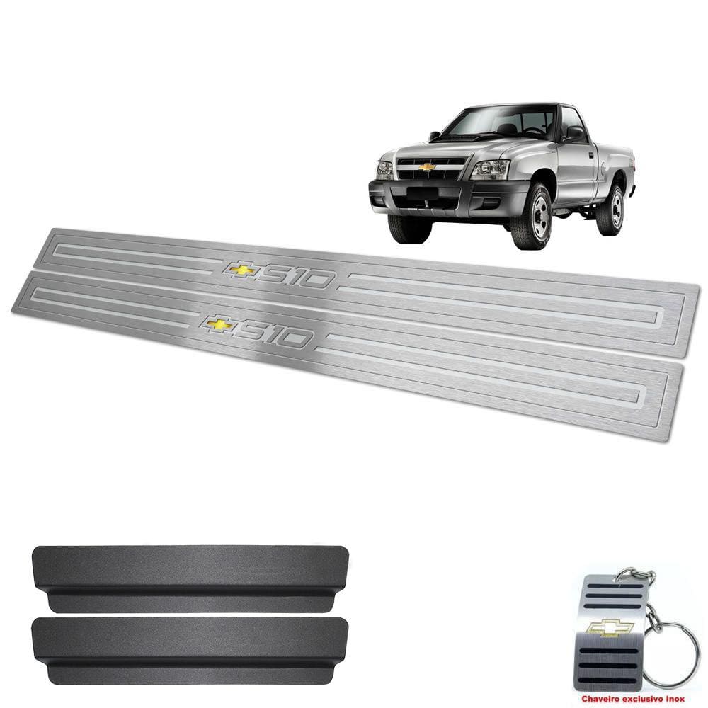 Soleira Chevrolet S10 1995 A 2011 2 P Prata Baixo Relevo