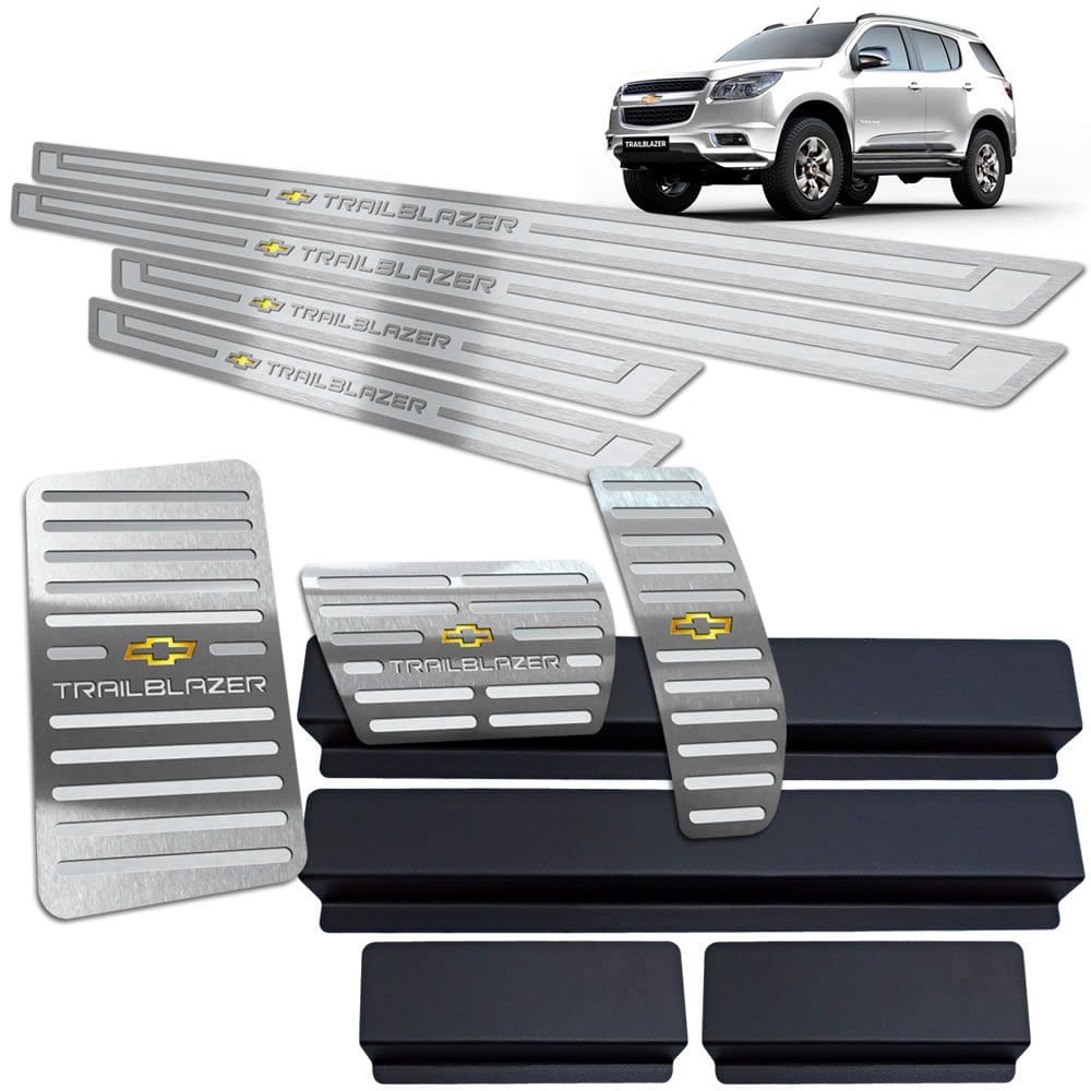 Descanso + Pedaleira + Soleira Chevrolet Trailblazer Prata