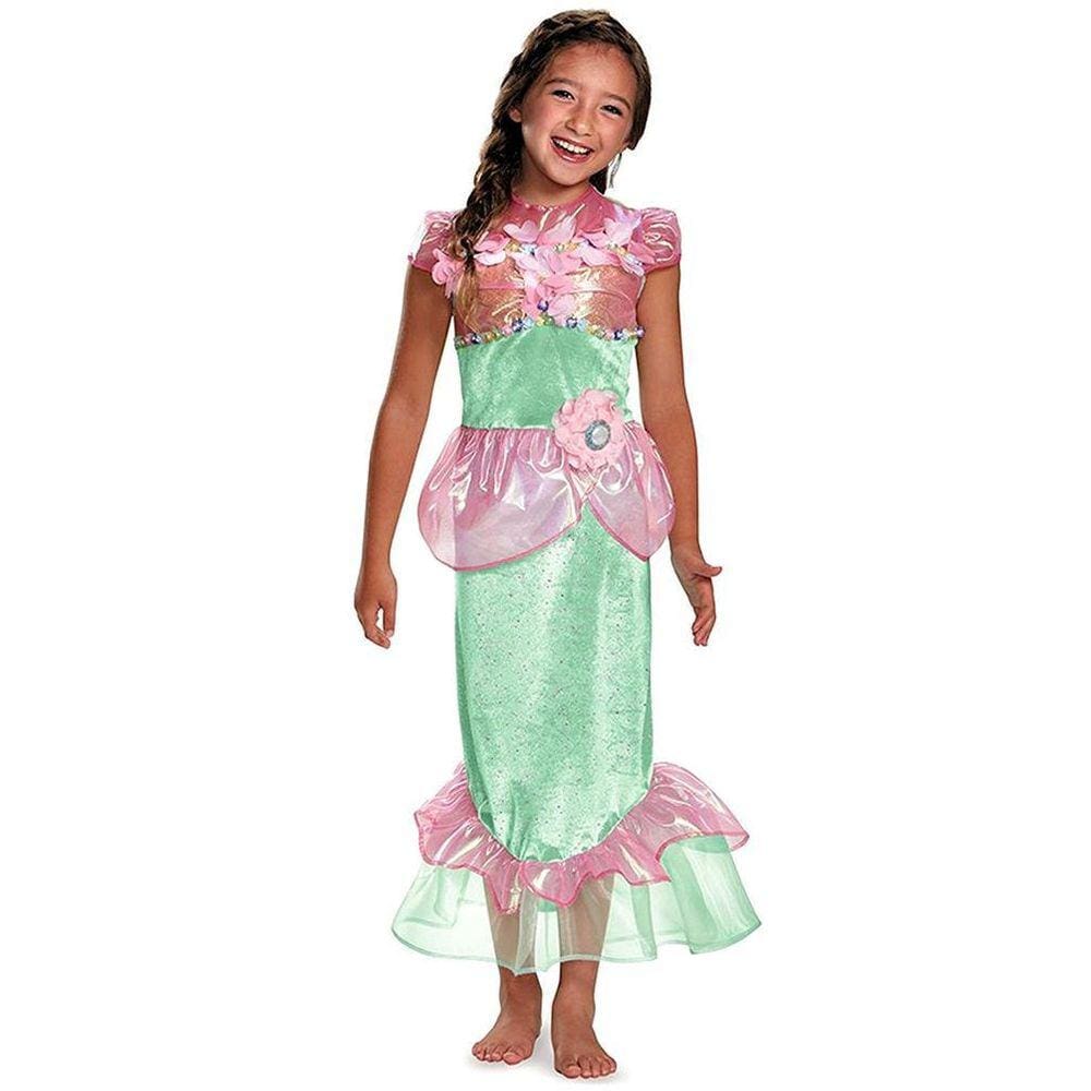 Vestido mágico sereia princesa XS 3T-4T para crianças