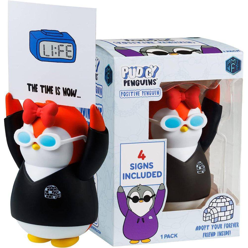 Pudgy Penguins Positive Affirmation Sign Card Holder Desk
