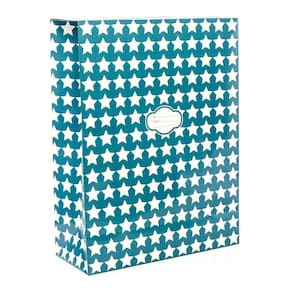 Pressie Bolsa Peel & Seal Gift Bag Blue Stars 12pk Pequeno