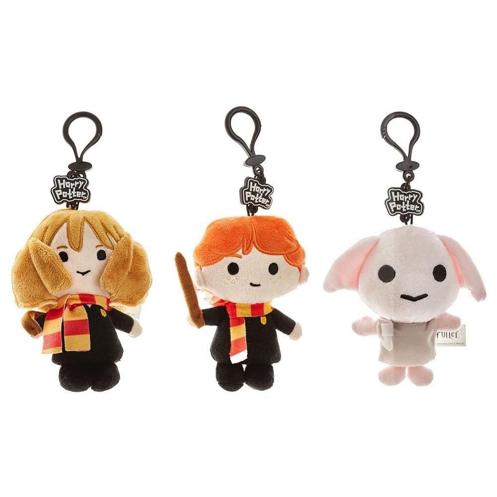 Harry Potter Chaveiro de pelúcia 3pk Hermione Weasley Dobby Puxar