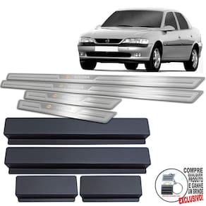 Soleiras Chevrolet Vectra 1996 A 2005 Prata Alto Relevo