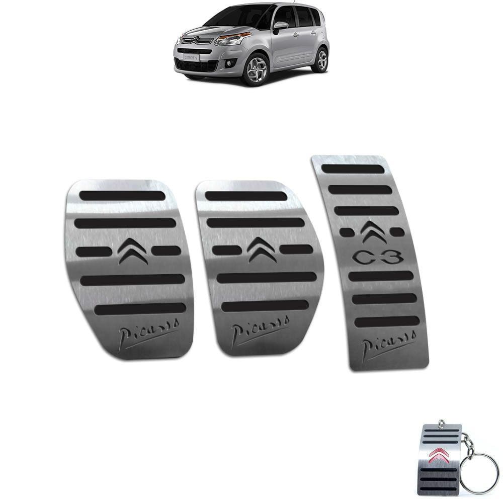 Pedaleira Citroen C3 Picasso Manual Aço Inox Preto