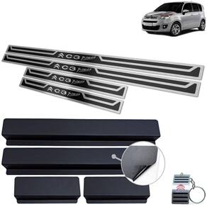 Soleira Citroen C3 Picasso 2011 A 2015 Preto Alto Relevo