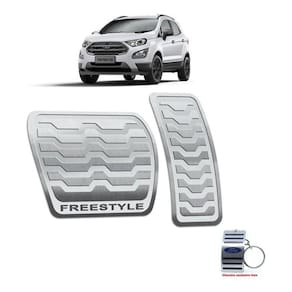Pedaleira Automático Ecosport Freestyle 2013 A 2020 Prata