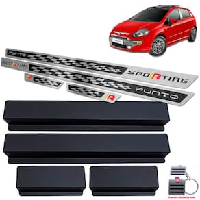 Soleira Inox Punto Sporting 2013 A 2017 Preto Alto Relevo