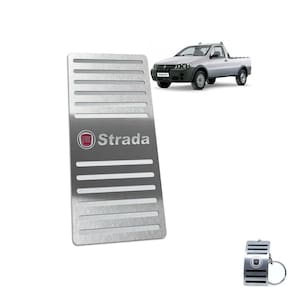 Descanso de Pé Fiat Strada 2000 A 2008 Aço Inox