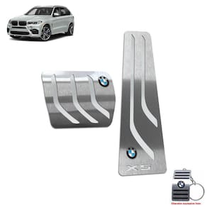 Pedaleira Automático Em Inox Bmw X5 2015 A 2021 Prata