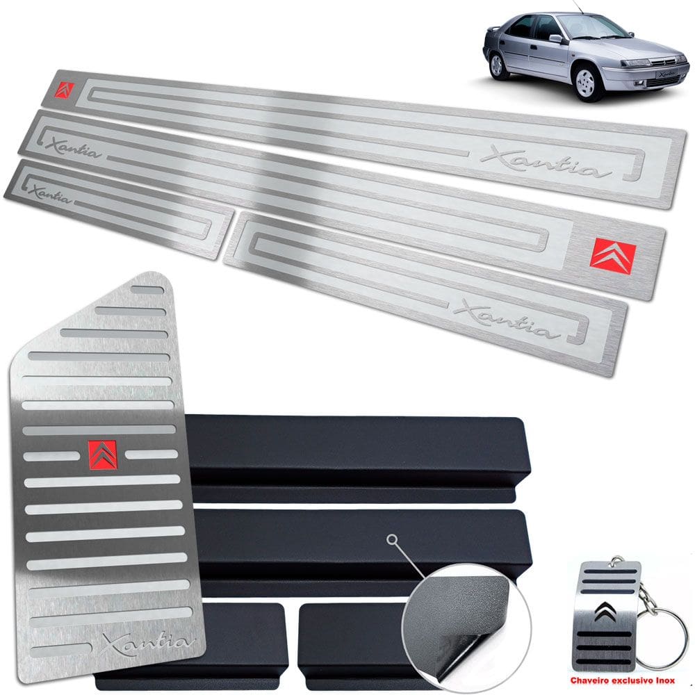 Descanso Soleira Xantia 1994 A 2001 Prata Alto Relevo