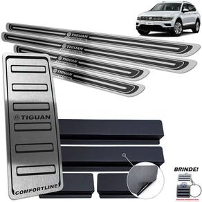 Descanso + Soleira Tiguan Comfortline 2018 A 2020 Preto Alto