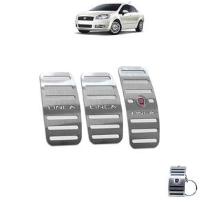 Pedaleira Manual Fiat Linea 2009 A 2016 Prata