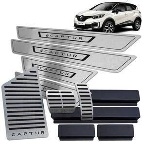 Soleira Pedaleira Descanso Vinil Captur 2017/2020 Preto BR