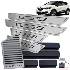 Soleira Com Descanso Captur 2017/2020 Preto Baixo Relevo