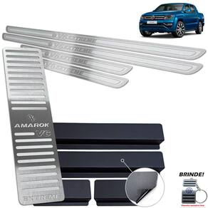 Descanso Soleira Amarok V6 Extreme 18 21 Prata Alto Relevo
