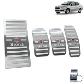 Descanso Pedaleira Fiat Siena 1997 A 2012 Aço Inox Prata