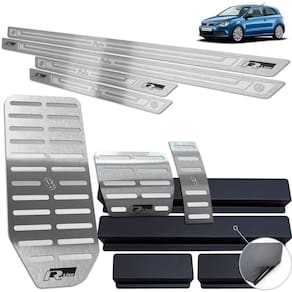 Descanso Pedaleira Auto Soleira Polo R-Line 2003 2015 Prata