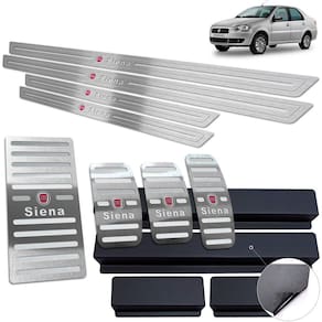 Soleira Pedaleira Descanso Fiat Siena 1997 A 2012 Prata Inox