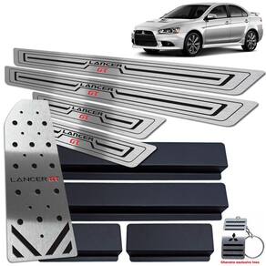 Descanso + Soleira Lancer Gt 2012 A 2019 Preto Baixo Relevo
