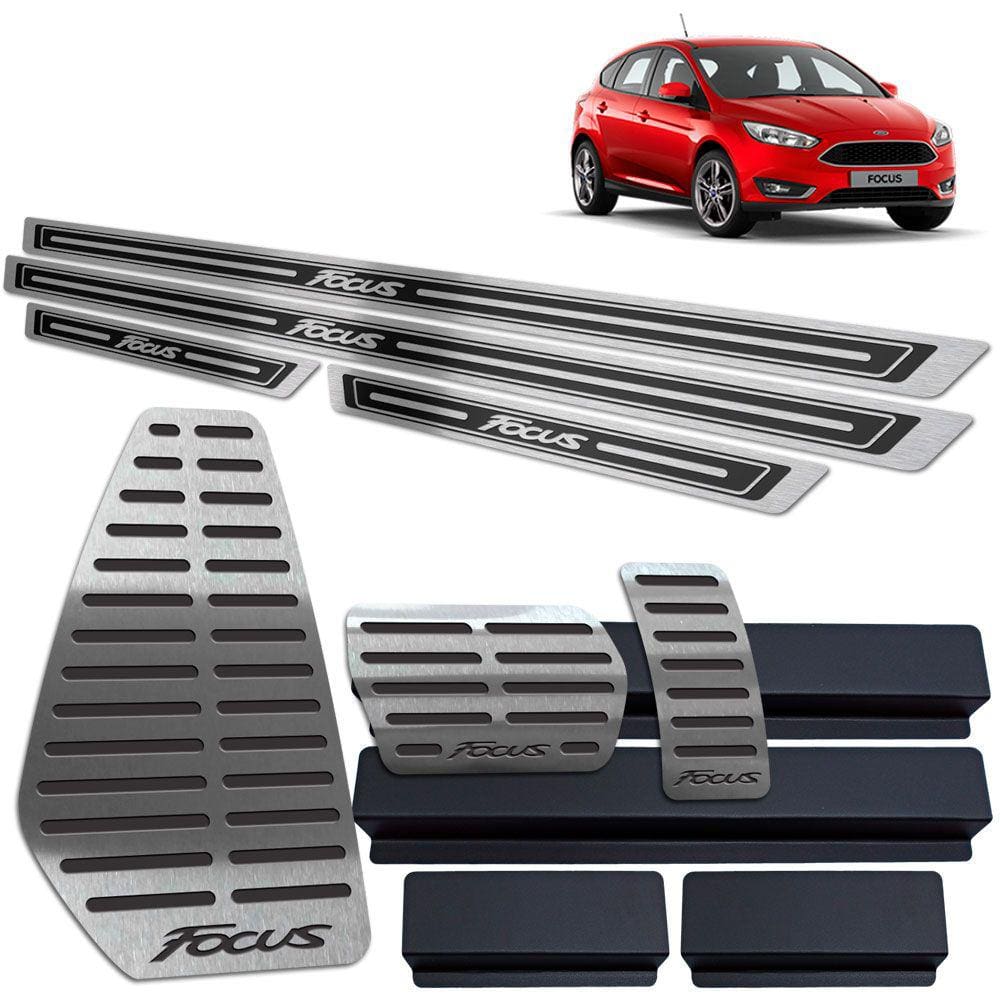 Descanso Pedaleira Automático Soleira Ford Focus 2019 Preto