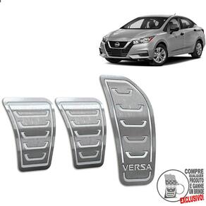 Pedaleira Manual Aço Inox Nissan Versa 2021 Prata