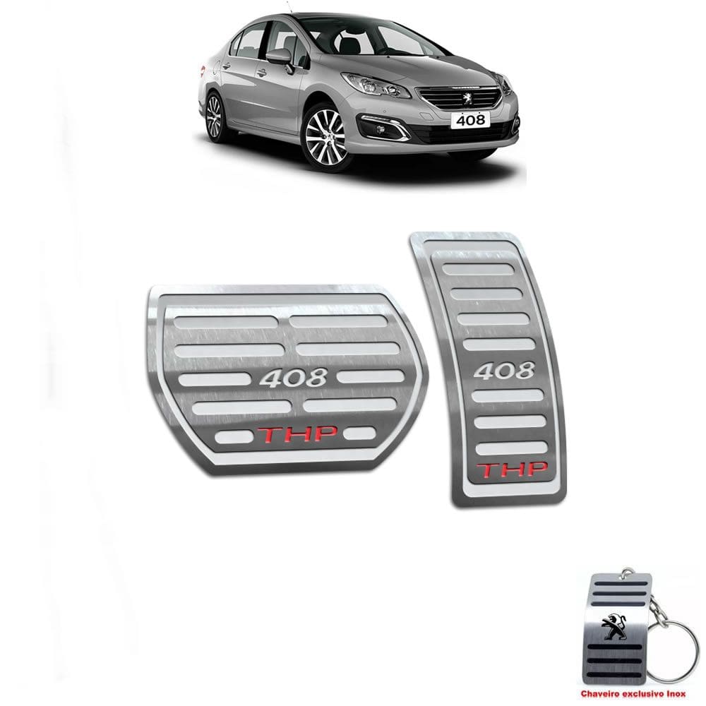 Pedaleira Peugeot 408 THP 2012/2019 Automático Prata