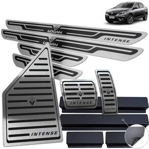 Kit Descanso Pedaleira Soleira Logan Intense 2020 Preto AR