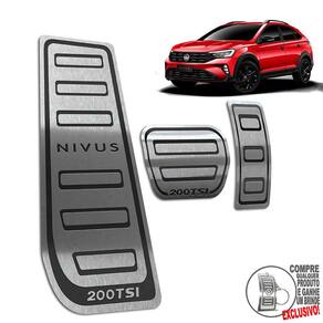 Descanso + Pedaleira Volkswagen Nivus Highline Preto