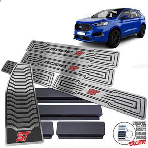 Descanso + Soleira Ford Edge ST Preto Baixo Relevo