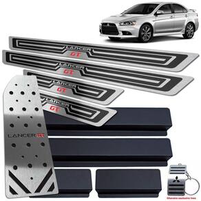 Descanso + Soleira Lancer Gt 2012 A 2019 Preto Alto Relevo