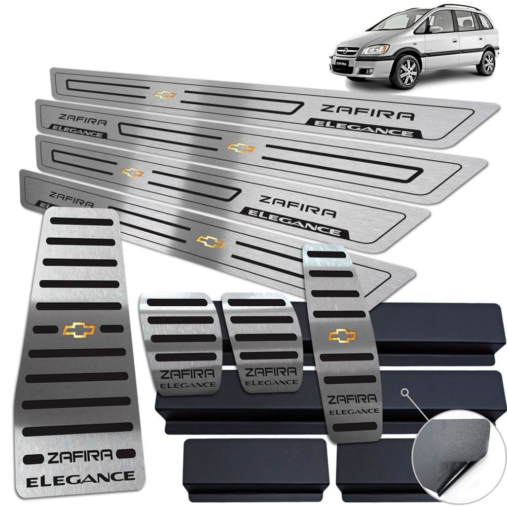 Pedaleira Manual Soleira Descanso Preto Zafira Elegance