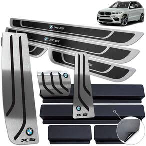 Descanso + Pedaleira + Soleira Bmw X5 2015 A 2021 Preto