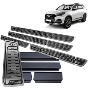 Descanso Soleira Chery Tiggo 8 2021 2022 Preto Alto Relevo