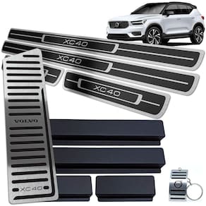 Descanso de Pé + Soleiras Inox Preto Volvo XC40 2018 A 2020