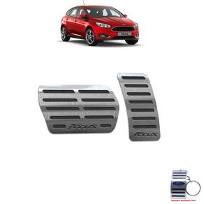 Pedaleira Automático Ford Focus 2019 Aço Inox Preto