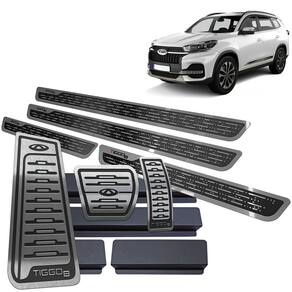 Descanso Pedaleira Soleira Chery Tiggo 8 2021 2022 Preto