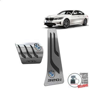 Pedaleira Automático Aço Inox Preto Bmw 320I G20 2020 2021