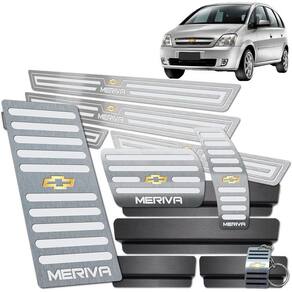 Descanso Pedaleira Automático Soleira Chevrolet Meriva Prata