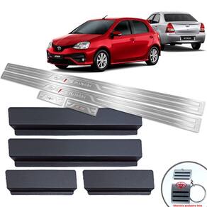 Soleira Toyota Etios Platinum 2014 A 2019 Prata Baixo Relevo