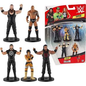 WWE Pencil Toppers 5pk Bayley Rollins Roman Reigns The Rock