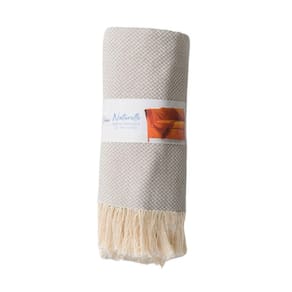 Manta 120cm x 200cm 100% Algodão Marromlle Cinza Mescla