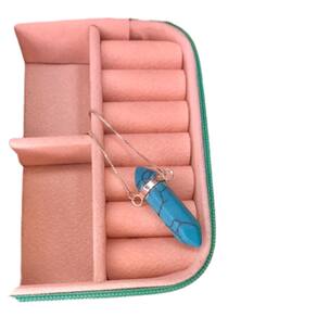 Colar pedra turquesa 50cm prata 925